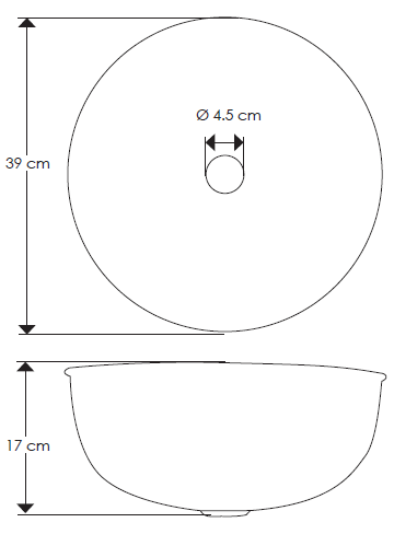 lavabo da appoggio tondo in ottone